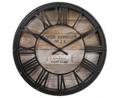 Reloj de péndulo mural estilo vintage - diámetro 39 cm - Color marrón cobrizo efecto envejecido