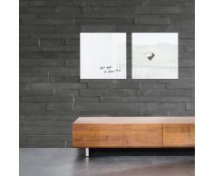 Sigel Artverum GL111 - Pizarra magnética de cristal (48 x 48 cm), color blanco