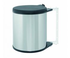 Brabantia Built-In - Cubo de basura, 15 litros, cubo interior de plástico extraíble, acero brillante