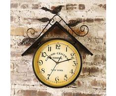 XY-YZGF Reloj de pared 3D creativo de metal, diseño silencioso vintage, reloj de cocina, cuco, patrulla de pow, reloj de pared Relogio Parede decoración del hogar, pájaros, 14 pulgadas