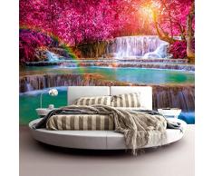 murando Fotomurales 350x256 cm XXL Papel pintado tejido no tejido Decoración de Pared decorativos Murales moderna de Diseno Fotográfico Paisaje Cascada Naturaleza c-B-0128-a-a