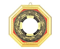 KEYREN Bagua Espejo Conjunto Chino Tradicional Feng Shui Convexo cóncavo Bagua Espejo para Negocios En Casa Lucky Peace Safety Decoration(Convex Mirror)