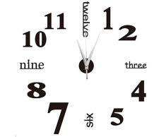yosso DIY 3d - reloj de pared , negro, estilo 1