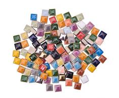 PandaHall 250g Cuadrado Azulejos de Mosaico de Cerámica Piezas Chips Floreros Marcos de Fotos Macetas Piezas de Mosaico para Manualidades DIY Artesanías de Decoración del Hogar
