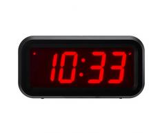 Timegyro Despertador LED Reloj Despertador Digital con Pilas Reloj de Mesa portátil para Dormitorio de Viaje