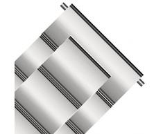 Fullmosa 3 Colores para Correa Metálica de Reloj de Liberación Rápida, Pulsera Reloj de Acero Inoxidable 14mm 16mm 18mm 19mm 20mm 22mm 24mm, Plata 22mm