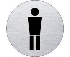 OFFORM Señal pictograma en acero inox Ø 75mm No.40044Baño Hombres