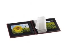 Hama Fine Art - Álbum de fotos, 50 páginas negras (25 hojas), álbum con espiral, 24 x 17 cm, con compartimento para insertar foto, borgoña