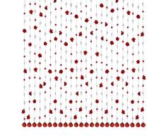 GuoWei-Cortinas de Cuentas Cristal Vaso Flor de Arcilla polimérica Colgantes Cuerdas Decoración Tabique Puerta Espacio Personalizable (Color : A, Tamaño : 15 Strings- 60x120cm)