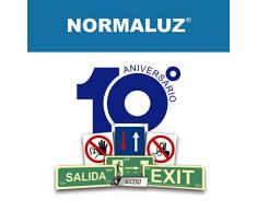 Normaluz RD707008 - Señal Adhesiva Rectangular Aseos Unisex Acero inoxidable Adhesivo 0,8 mm 5x20 cm