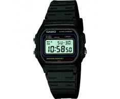 CASIO W59-1V - Reloj digital de cuarzo con correa de resina (50 m resistente al agua, alarma), color negro