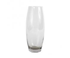 CAR Bomboniere Car Jarrón abombado de cristal, 26 cm de altura, Transparente