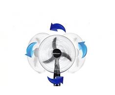 Orbegozo SF 0156 - Ventilador de pie oval, 45 cm, color negro y plateado