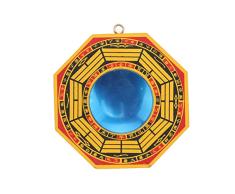 kemai Bagua FengShui Espejo cóncavo de Madera de melocotón Bagua, Espejo Tradicional Chino Feng Shui