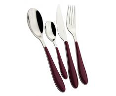 Bugatti GGRG - 023F50 Gioia, cubertería 24 teilig, acero inoxidable, rojo reloj, 22 x 8 x 30 cm