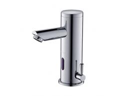 Auralum - Grifos con Sensor Automático Electrónico Mezclador Grifo de Lavabo con Sensor para Agua Caliente y Fría para Baño - Altura Total de 182mm
