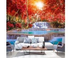 Fotomural 350x245 cm ! Papel tejido-no tejido. Fotomurales - Papel pintado - Cascada Paisaje Naturaleza arbol c-B-0120-a-a