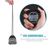 Cronómetro Deportivo Digital Cronómetro, Cronógrafo de Mano Reloj Digital Cronómetro con Alarma para natación fútbol, Cronómetros Deportivos a Prueba de Golpes para Entrenadores Equipo de árbitro