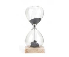 Kikkerland - Reloj de arena magnÃ©tico, marrÃ³n, 16.5 x 7.1 x 7.1 cm