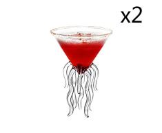 PKJP - Barra de modelado con tentáculo para pulpos y tabiques de cristal para cóctel o cóctel, 2 unidades., 100 ml
