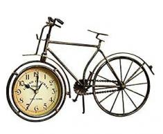 Home Sweet Home Europea Pastoral Estilo Rústico Hierro mesa escritorio reloj Home Decor, metal, Copper-bicycle, talla única