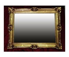 Lnxp - Espejo de pared, 90 x 70 cm, estilo barroco, estilo rústico, estilo retro con ornamentos de lujo, color dorado