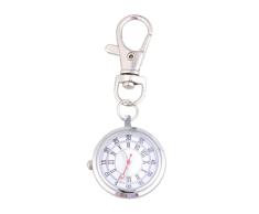 ibasenice Reloj con Clip - Llavero Reloj de Bolsillo Reloj de Enfermera Reloj de Cuarzo Gran número de Parejas Reloj para niños Hombres Parejas (número Romano y números árabes)