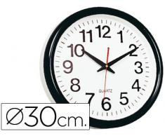 Q-Connect Reloj de Pared, Blanco, 30 cm de diámetro