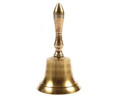 Anjing - Campana de Mano de latón Macizo para recepción de Campanas Escolares