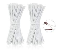 RMENOOR 300pcs Tiras Limpiadoras de Tuberías Limpiadores para Pipa Limpiadores de Pipas para Fumar Limpiadores de Tubo, Blanco, Diámetro 5 mm, con Alambre Fácil de Doblarse, Calidad de Marca