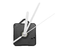 TOOGOO 1 Paquete Piezas de Reparación DIY de Manos de Reloj de Pared de Repuesto Mecanismo de Movimiento del Péndulo Motor de Reloj de Cuarzo con Manos Y Kit de Accesorios(Negro&Blanco)