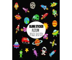 Blank Sticker Album For Boys: Blank Sticker Book for Boys Stickers Activities Book 8x10: Volume 9