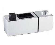 DP Grifería RY-S018+M008 - Set de ducha extensible en acero inoxidable con grifo monomando color plateado