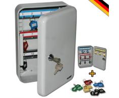 HMF 12520-07 Caja para llaves, 20 ganchos, 25 x 17 x 7,5 cm , gris