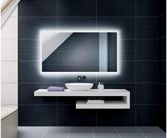 FORAM Espejo de Baño con Iluminación LED - Luz Espejo de Pared con Accesorios - Diferentes tamaños para Baño Dormitorio Maquillaje - L49