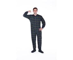 Big Feet Pyjama Co Pijamas / (reloj) adulto patas pijamas de algodón franela Medio Blackwatch