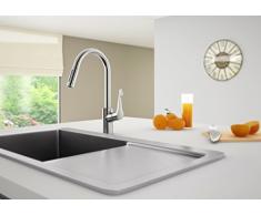Hansgrohe - Grifo de cocina Cento XL de cuello de cisne de pared con alcachofa extraíble, cromado
