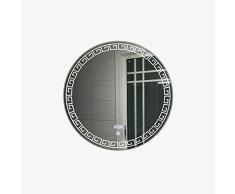 MFWallMirror Chino Moderno Montado en la Pared Baño Espejo de baño Retro Feng Shui Espejo de luz con led Inteligente Espejo desempañador
