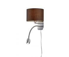 Trio Serie 2711 - Aplique para interior con 2 luces, SMD, LED, 5 W, 400 lm, 3000 K, color blanco/marrón