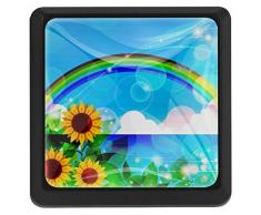 Rainbow Girasol De Dibujos Animados Mango de 3 cajones para armario Armarios perillas de muebles de vidrio decoración habitación de niños dormitorio mejor regalo para niños 37x25x17mm