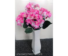 De 30 cm en griego Sparta florero blanco y plata