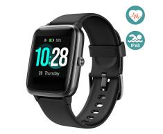 Arbily Reloj Inteligente Pantalla Táctil Completa Pulsera de Actividad Smartwatch Mujer Hombre Niño Reloj Deportivo a Prueba de Nadar Impermeable Podómetro Monitor de Sueño para iOS Android (Negro)