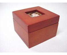 CAJA PORTAFOTOS MADERA MINI CAOBA