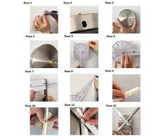 DIY Reloj de Pared 3D Moderno Extraíble Creativo con Números Adhesivos de Acrílico para la Decoración Adorno de hogar (Negro)