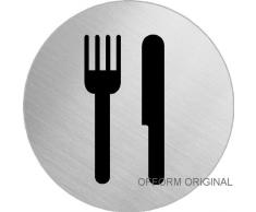 OFFORM Señal pictograma en acero inox Ø 100mm Restaurante No.7511