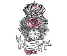 ROSEN TATTOOS TATTOO TH591 - Reloj de mesa, diseño de corona