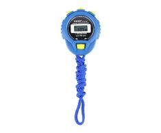 fengzong KD-6128 Cronógrafo Temporizador Digital Cronómetro Contador Deportivo Reloj cuentakilómetros Impermeable LCD Digital Cronómetro Contador Contador (Azul y Azul)