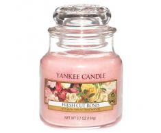 Yankee Candle 1038355 - Vela en vaso, aroma a Rosas recién cortadas