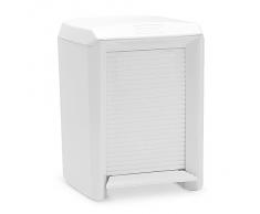 TATAY Olympia - Cubo de baño con pedal, con capacidad de 7 l, 29 x 22 x 20.5 cm, color blanco