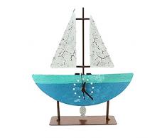 Reloj De Pie Velero - azul/turquesa - Comercio Justo - Metal Reloj